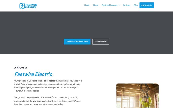Screenshot of fastwireelectric.com