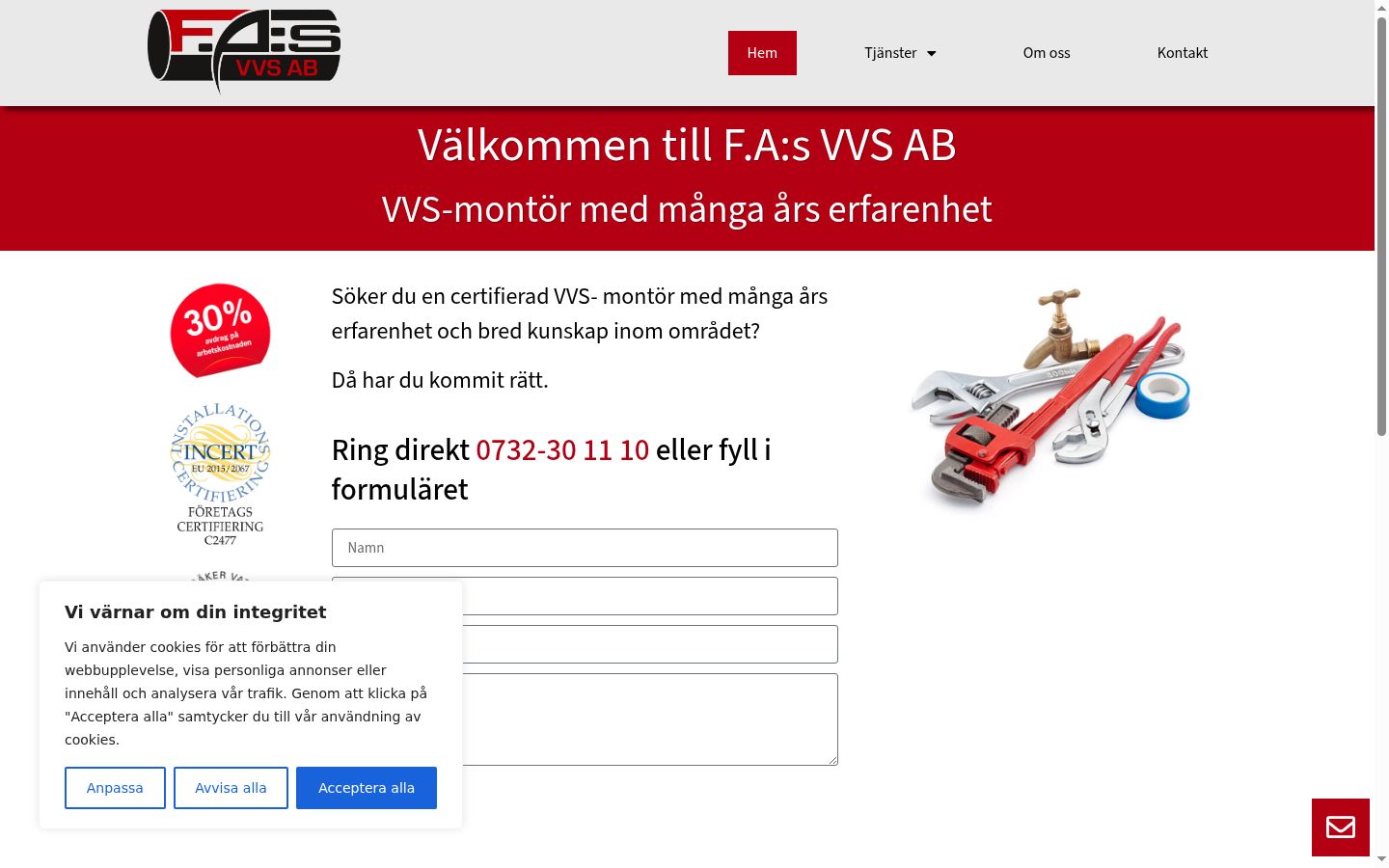Screenshot of the consent banner shown before any interaction