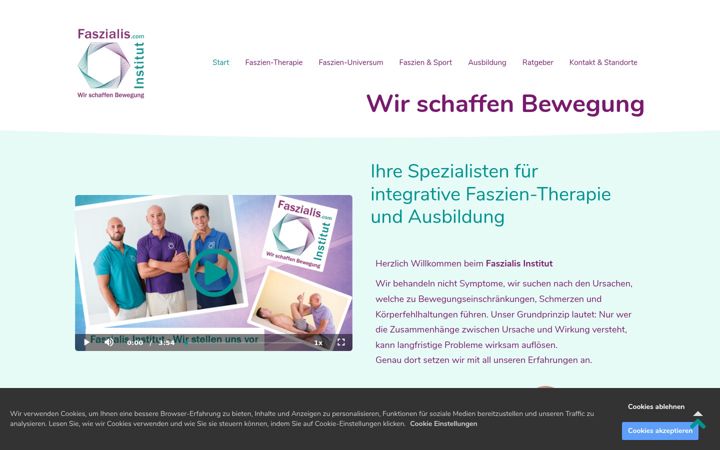 Screenshot of faszialis.com