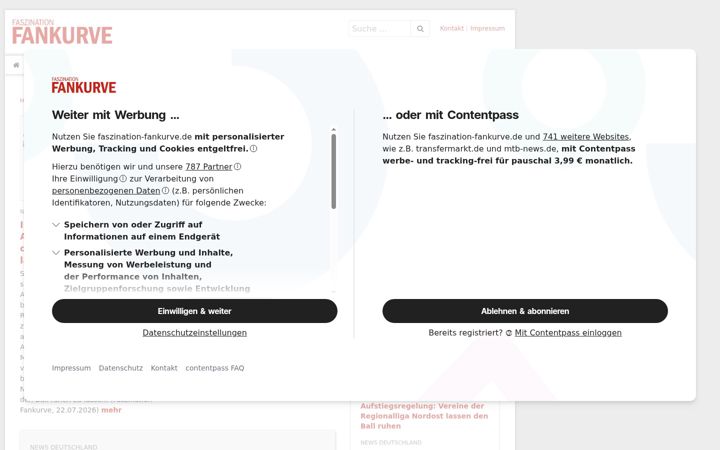Screenshot of faszination-fankurve.de