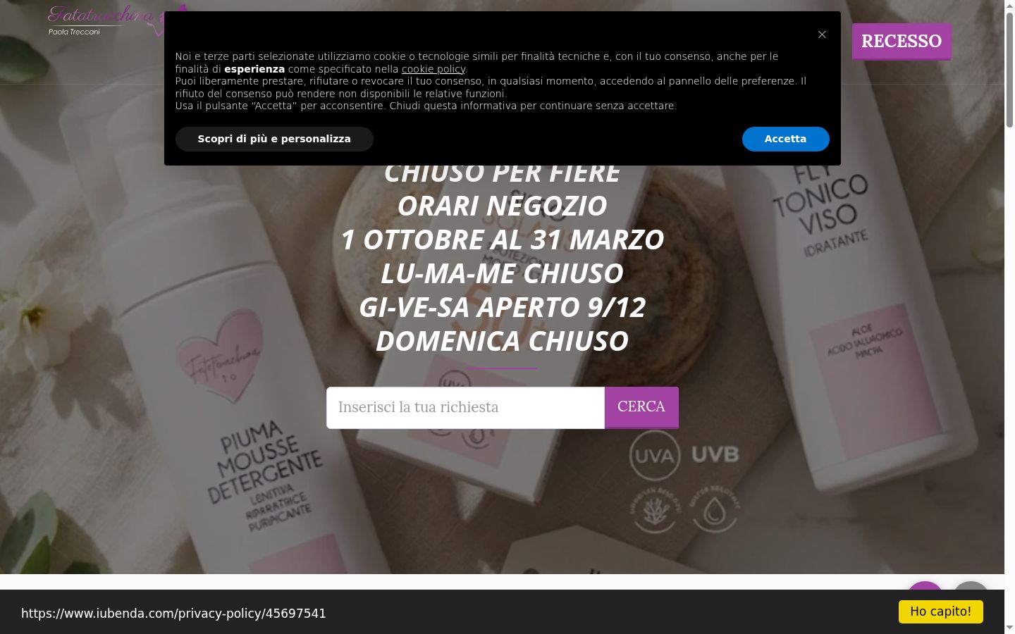 Screenshot of the consent banner shown before any interaction