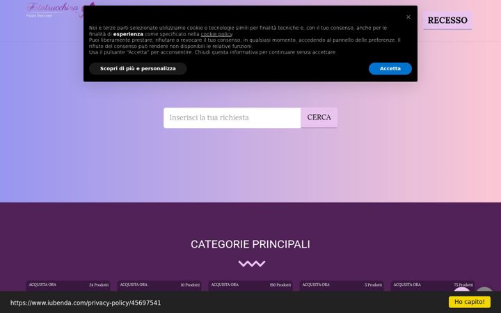 Screenshot of fatatrucchina.it