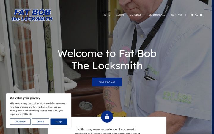 Screenshot of fatboblocksmith.co.uk
