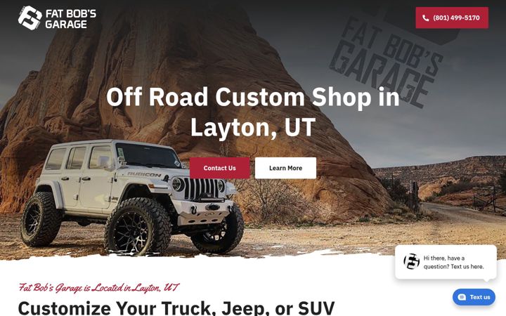 Screenshot of fatbobsgarage.net