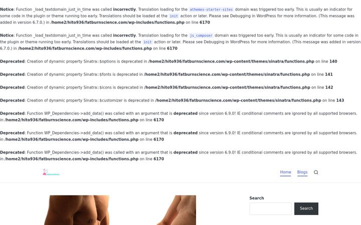 Screenshot of fatburnscience.com