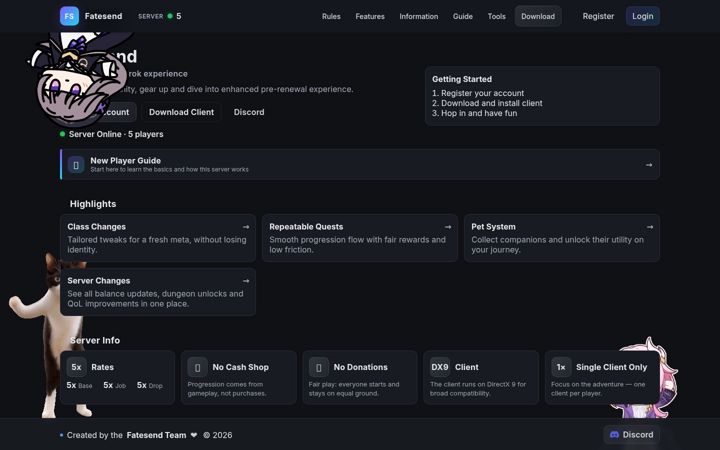Screenshot of fatesend.org