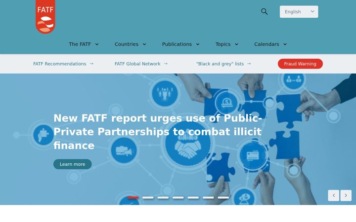Screenshot of fatf-gafi.org
