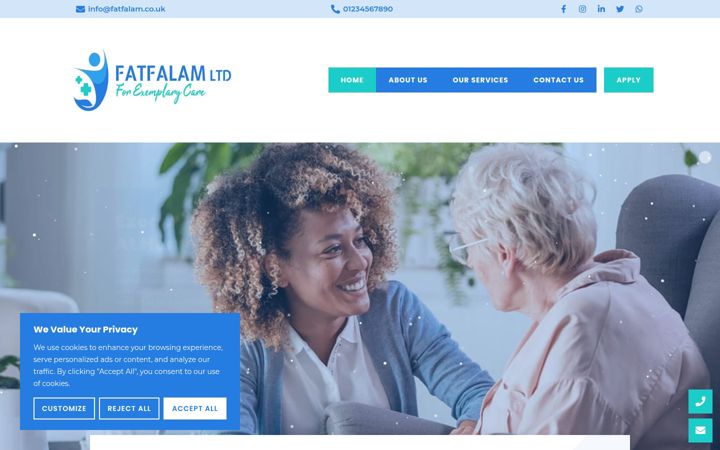 Screenshot of fatfalam.co.uk