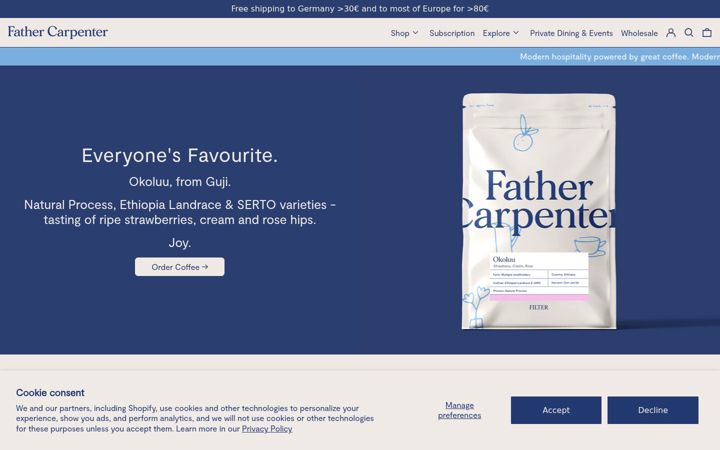 Screenshot of fathercarpenter.com