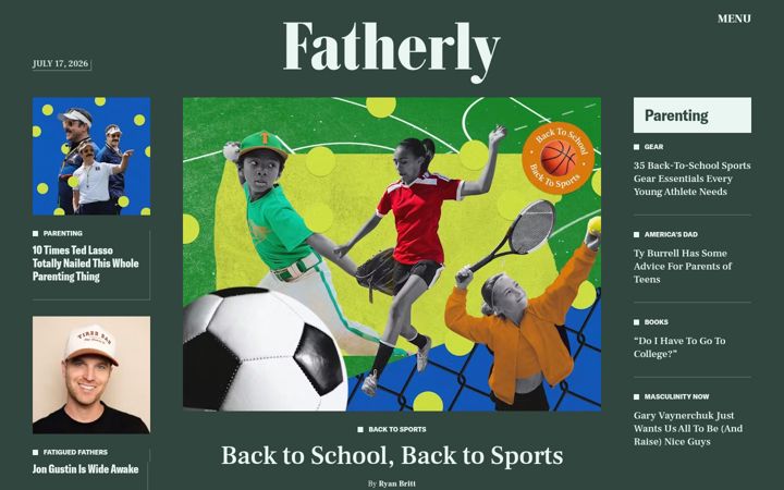Skjámynd af fatherly.com