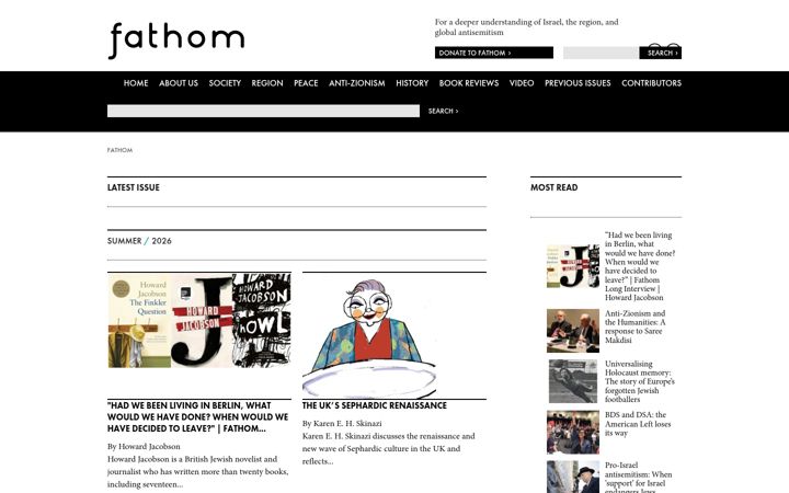 Screenshot of fathomjournal.org