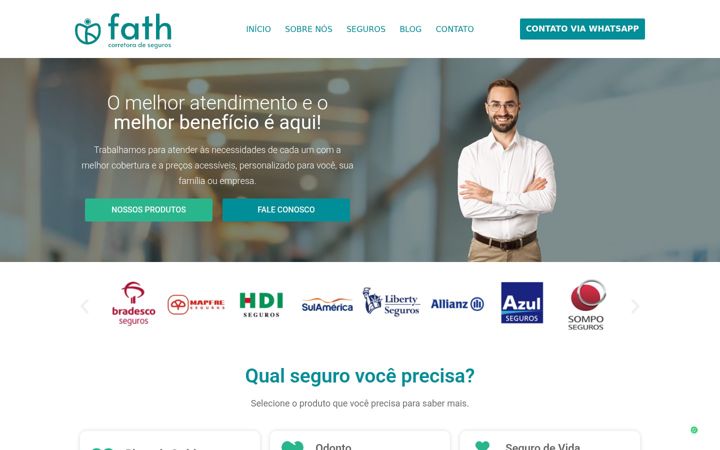 Zrzut ekranu fathseguros.com.br