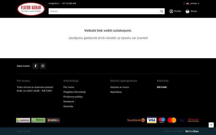 Screenshot of fatih.lv