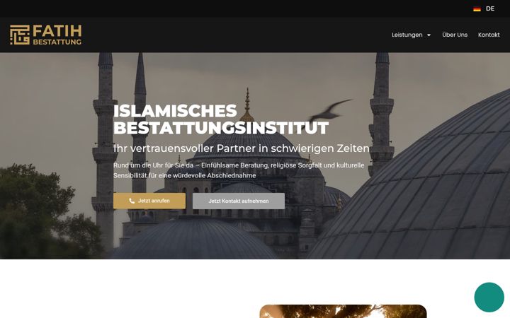 Screenshot of fatihbestattung.com