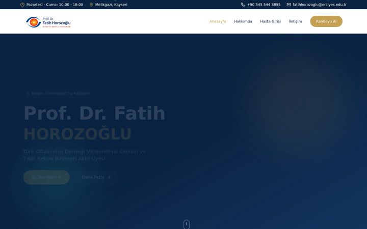 Captură de ecran a fatihhorozoglu.com.tr