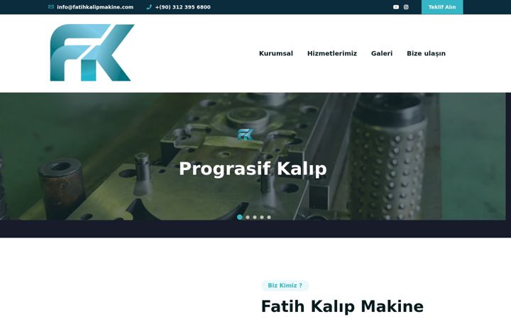 Screenshot of fatihkalipmakine.com