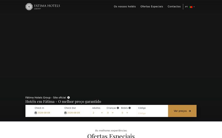 Screenshot of fatima-hotels.com