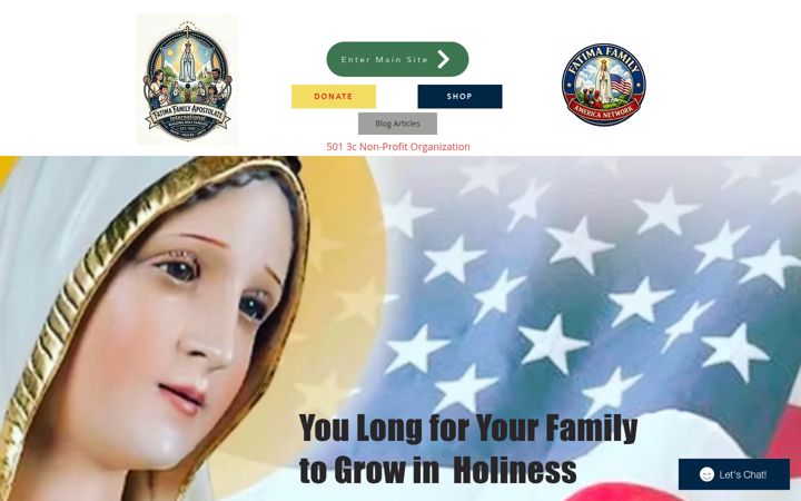 Screenshot of fatimafamily.org