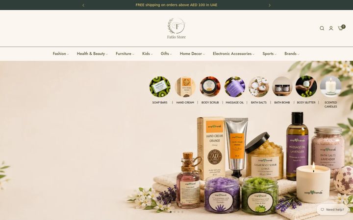 Screenshot of fatio.ae
