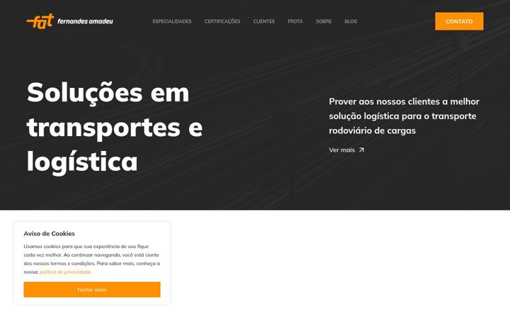 Zrzut ekranu fatlogistica.com.br
