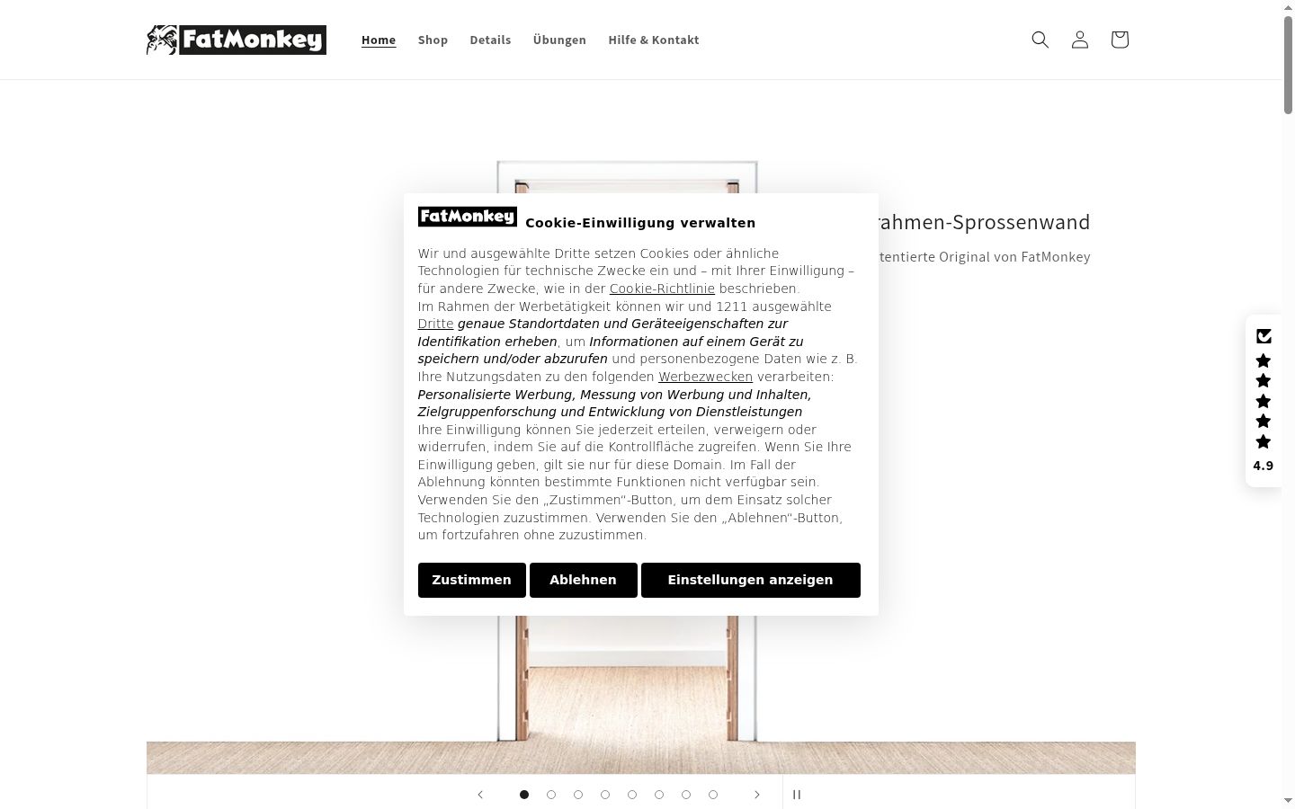 Snímka obrazovky banera súhlasu zobrazeného pred akoukoľvek interakciou