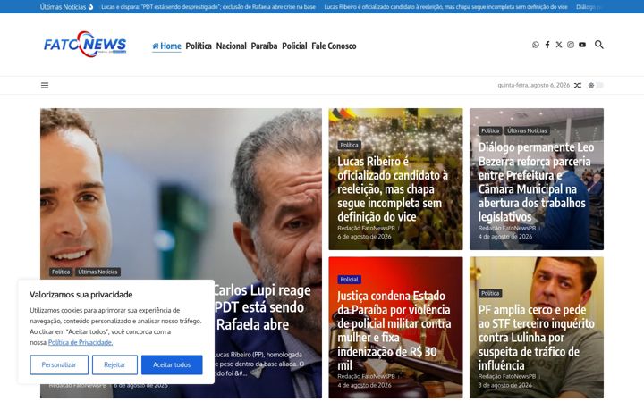Screenshot of fatonewspb.com.br