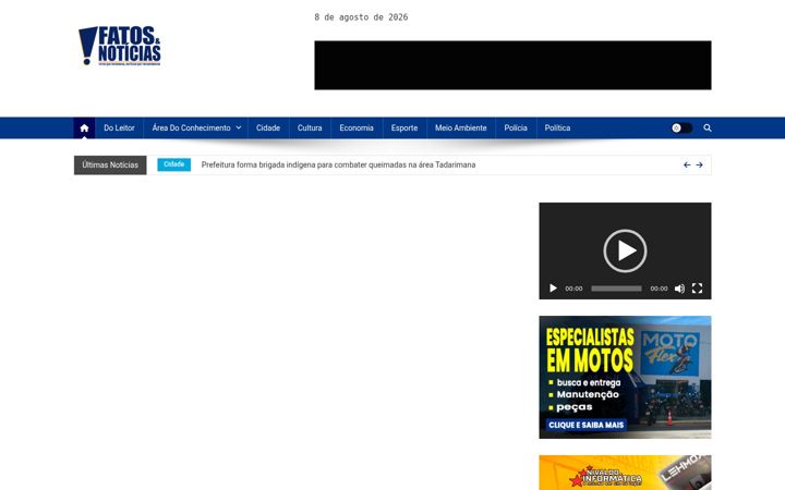 Screenshot of fatosenoticias.com.br