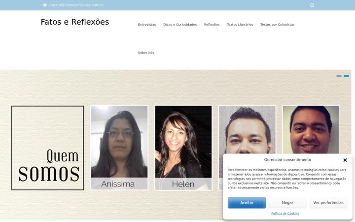 Screenshot of fatosereflexoes.com.br