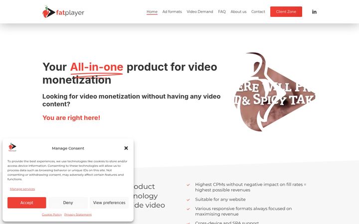 Screenshot of fatplayer.com