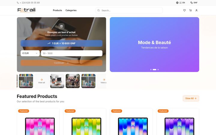Screenshot of fatrali.com