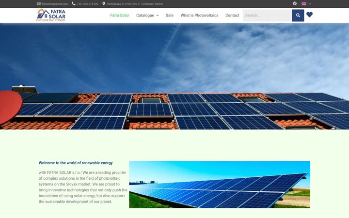 Captura de ecrã de fatrasolar.com