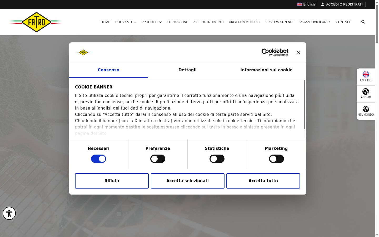 Capture d'écran de la bannière de consentement affichée avant toute interaction