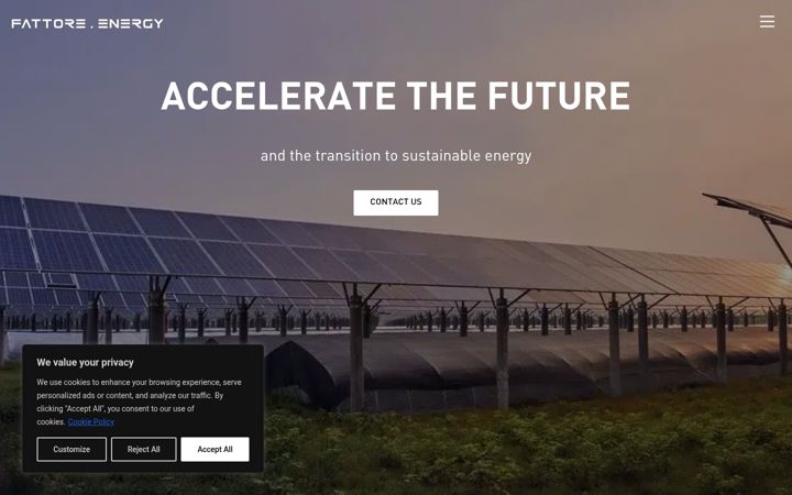 Screenshot of fattore.energy