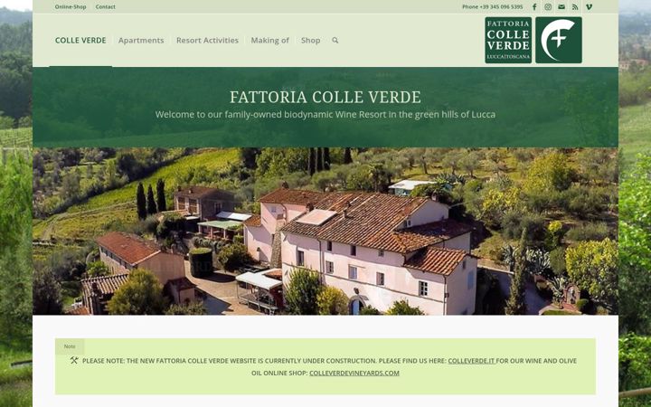 Екранна снимка на fattoria-colleverde.de