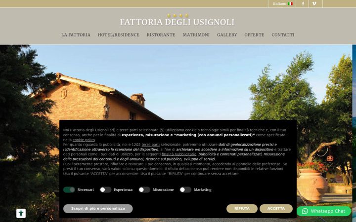 Ekraanipilt saidist fattoriadegliusignoli.it
