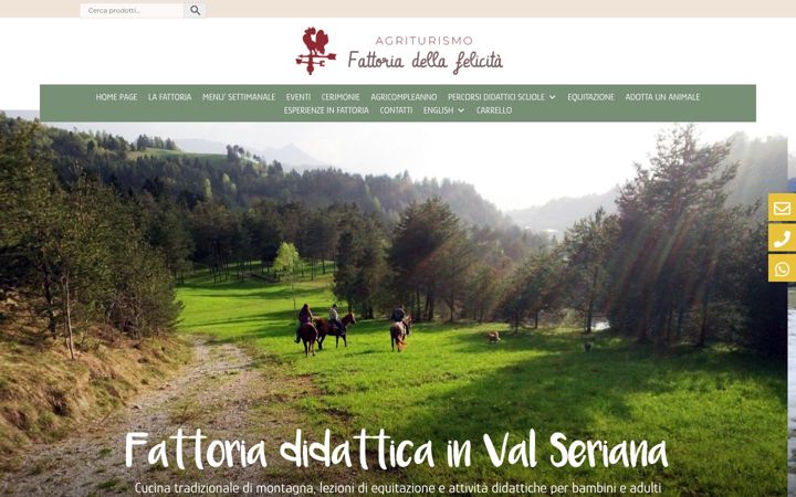 Ekraanipilt saidist fattoriadellafelicita.it