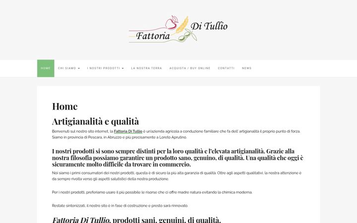 Capture d'écran de fattoriaditullio.it