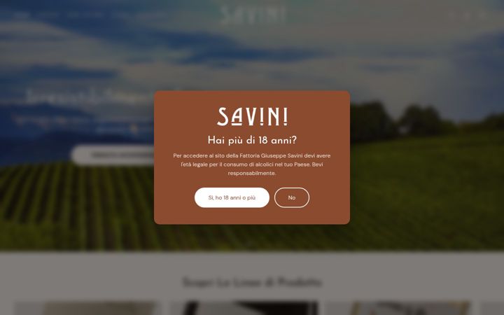 Screenshot of fattoriagiuseppesavini.com