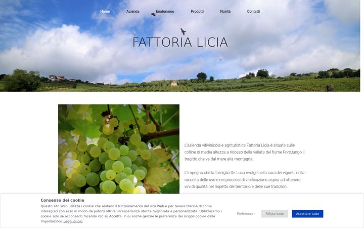 Screenshot of fattorialicia.it