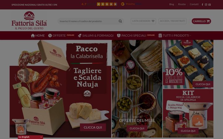 Screenshot of fattoriasila.it