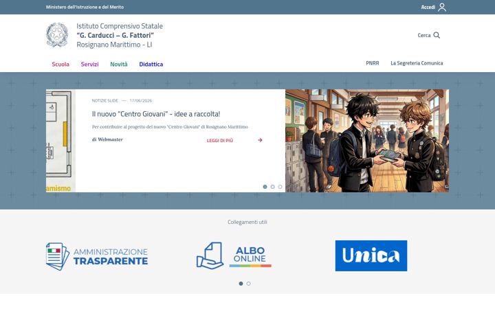 Screenshot του fattorirosignano.edu.it