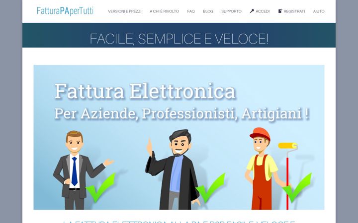 Screenshot του fatturapapertutti.it
