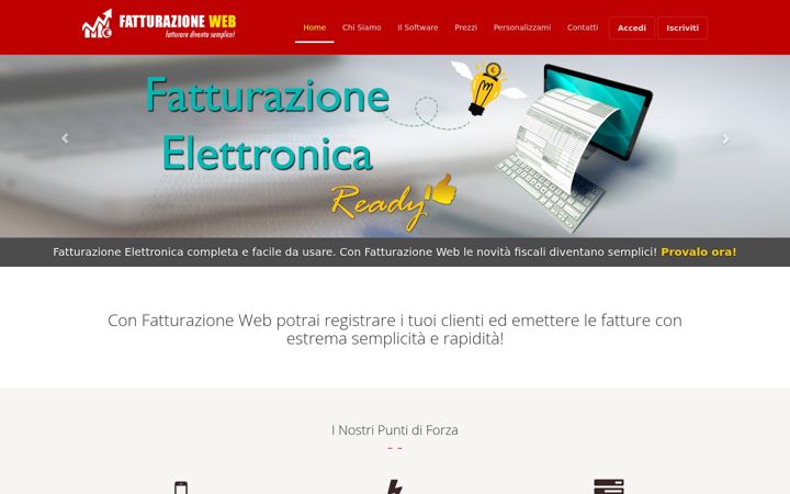 Screenshot of fatturazioneweb.eu