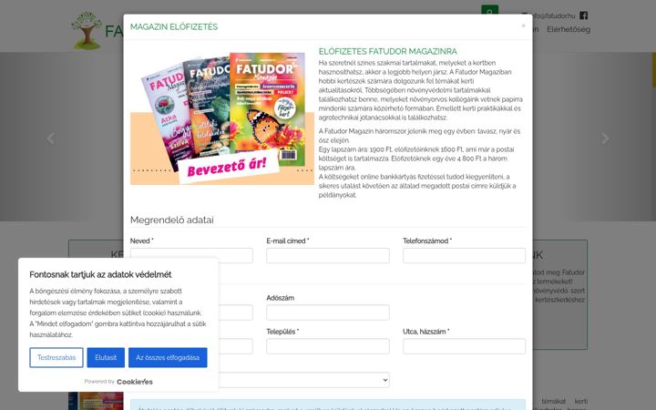 Screenshot of fatudor.hu