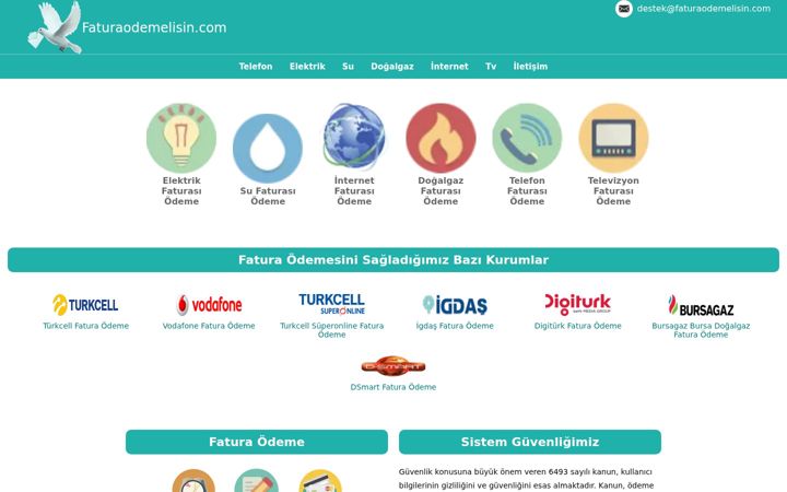 Screenshot of faturaodemelisin.com