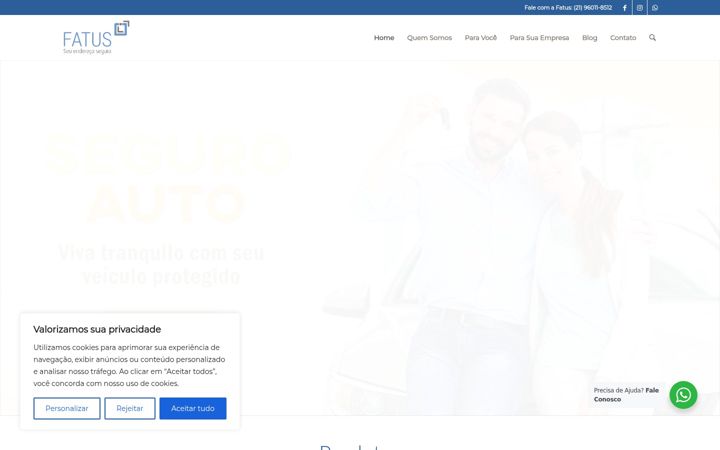 Screenshot of fatuscorretora.com.br