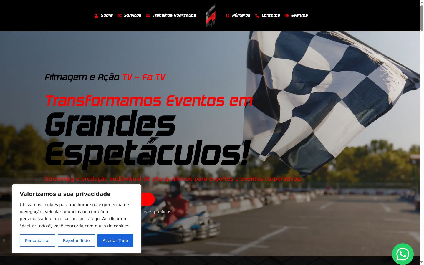 Captura de pantalla del banner de consentimiento mostrado antes de cualquier interacción