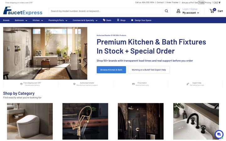 Screenshot of faucetexpress.ca
