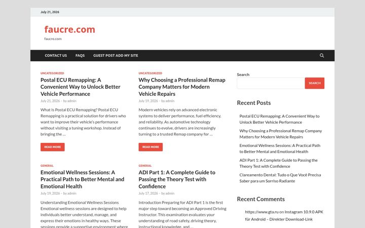 Screenshot van faucre.com