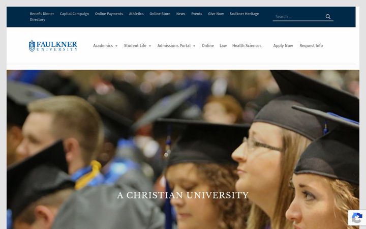 Screenshot of faulkner.edu